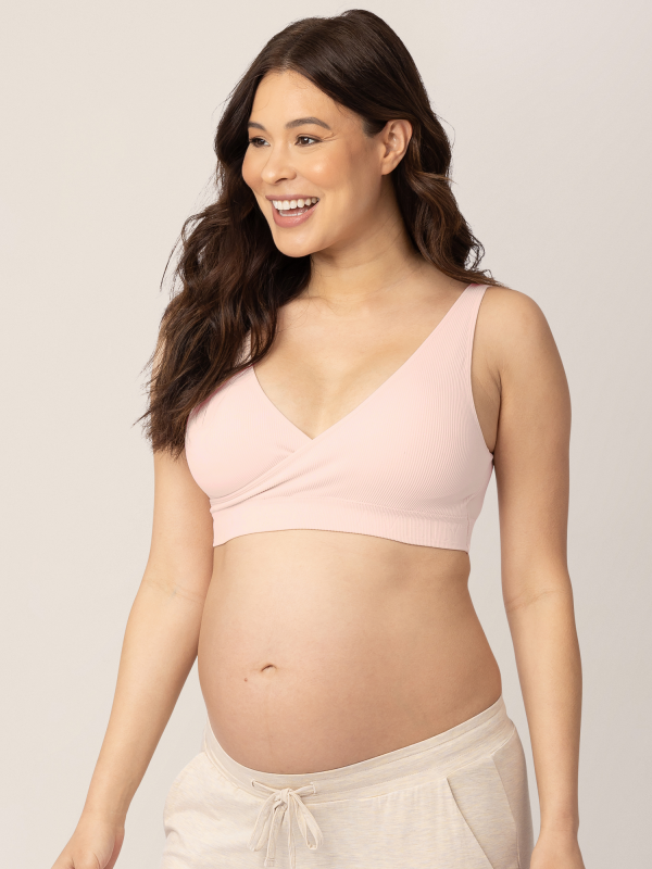 Sublime® Adjustable Crossover Nursing & Lounge Bra | Soft Pink Online Sale - Image 2