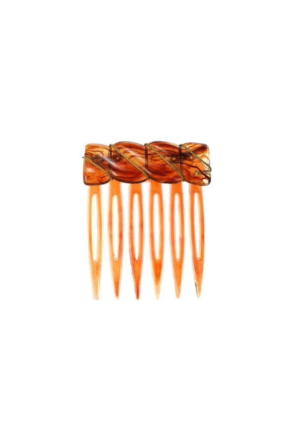 Vintage Italian Mini Wire Wrapped Hair Comb For Discount - Image 4